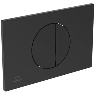 Abbildung von Ideal Standard Oleas Betätigungsplatte für ProSys WC Spülkästen 2 Mengen mechanische Drucktasten aus ABS Kunststoff Schwarz