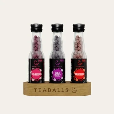 Abbildung von Teaballs Set Beeren mit Himbeere, Wild Berry, Erdbeere 3er Pack für 225 Tassen