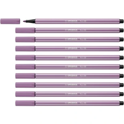 Abbildung von Premium Filzstift STABILO Pen 68 10er Pack grauviolett