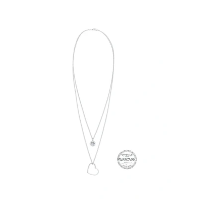 Abbildung von Elli Glass Crystal Halskette, Damen, Größe: 45, Silberfarben