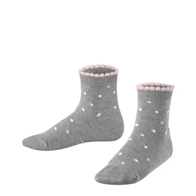Abbildung von FALKE Unisex Kinder Socken Multidot K Sso Baumwolle gemustert 1 Paar, Grau Light Grey 3400, 27 30