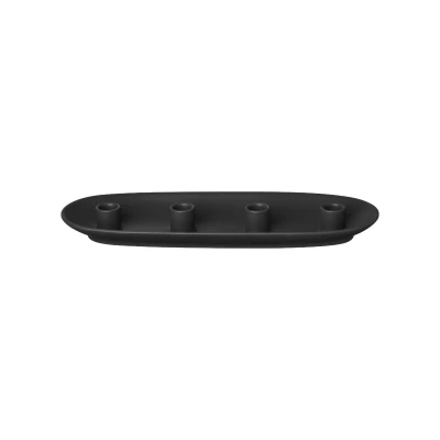 Abbildung von Blomus VELA Kerzenhalter oval black 40cm