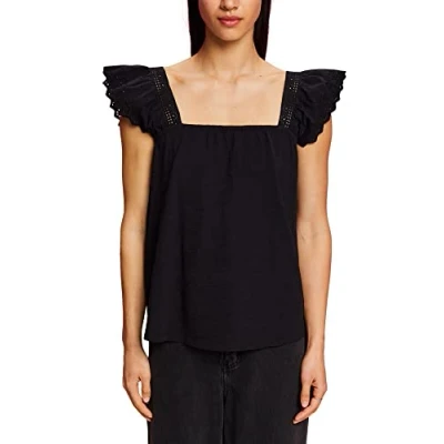 Abbildung von edc by Esprit ANG Tshirt print, Damen, Größe: XS, Black