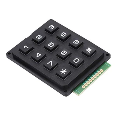 Abbildung von 3 x 4 Keypad Membrantastaturmodul Schalter mit 12 Tasten Drucktasten für MCU