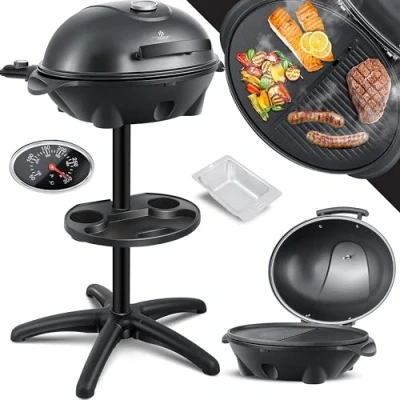 Abbildung von KESSER Elektro Standgrill, elektrischer Elektrogrill 2in1 Tischgrill Standgrill