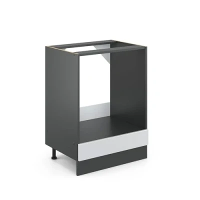 Abbildung von Vicco Herdumbauschrank R Line, Weiß Landhaus/Anthrazit, 60 cm, AP Eiche