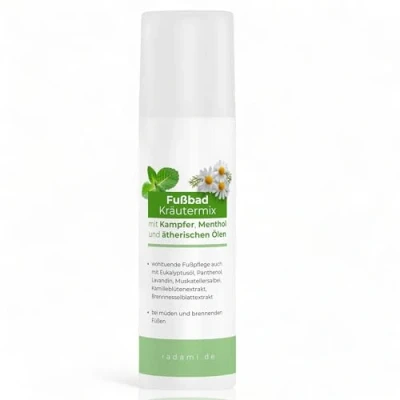 Abbildung von Radami Fußbad Zusatz Badezusatz für Fußbäder Kräutermix 150ml