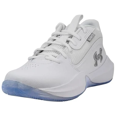 Abbildung von Under Armour Court Performance Lockdown Basketballschuh white, Größe: 42, White Leder/synthetik
