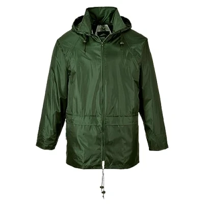Abbildung von Portwest S440 Herren Leichte Wasserdichte Klassische Regenjacke Olivgrün, XXXL