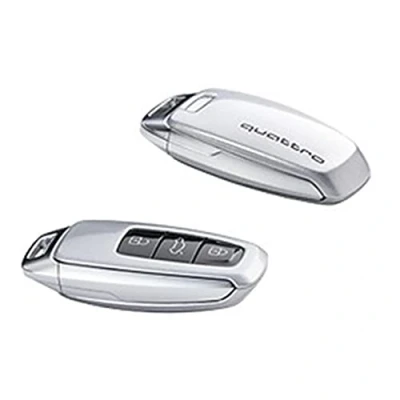 Abbildung von Audi 4N0071208BZ7G Schlüsselblende Cover, mit Quattro Logo, nur für Schlüssel 8Y0959754 4N0959754 (florettsilber)