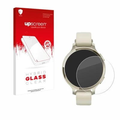 Abbildung von upscreen Schutzglas für Garmin Lily 2 Active Schutzfolie, Glas Folie [Klar, 9H Panzerschutz, Anti Fingerprint]