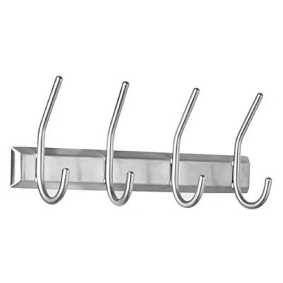 Abbildung von Alco Albert 2841 Garderobenleiste mit 4 Haken, ca. 31,5 cm, Silber, 13 x 7 cm