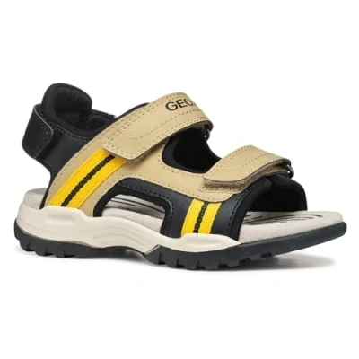 Abbildung von Geox Borealis BOY Trekkingsandale für Kinder, Größe: 33, Beige/yellow Schuhe