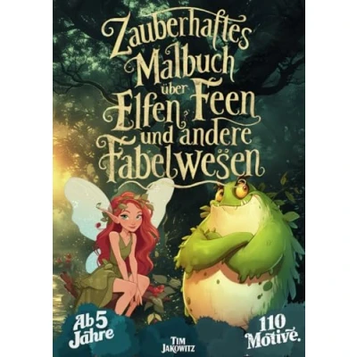 Abbildung von Zauberhaftes Malbuch über Elfen Feen und andere Fabelwesen: Ein Inspirierendes Ausmalbuch mit 110 Fantasy Motiven zum Entspannen für den ... ab 5, Freunde, Familie oder sich selbst