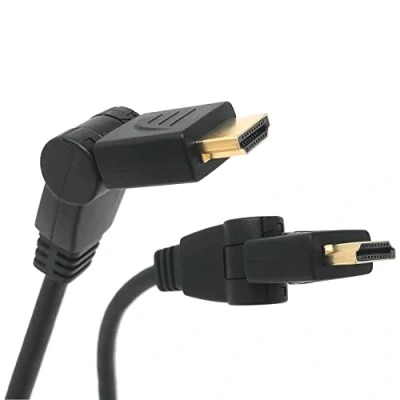 Abbildung von SKT VMI20401 HDMI Kabel mit Winkelstecker 360 drehbar vergoldet 2 m