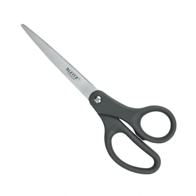 Abbildung von Leitz Titanium Schere 180 mm, Edelstahlschere mm mit titanbeschichteten Klingen und einer plastikfreien Verpackung, 54210089
