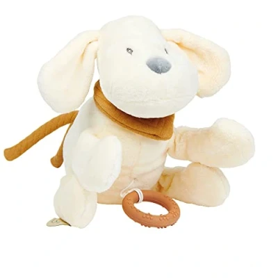 Abbildung von Nattou Musikalisches Kuscheltier, Hund Charlie, Mit integrierter Spieluhr, 30 cm, Vegan, Flanell, Baumwolle/Polyester, Vanille