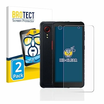 Abbildung von BROTECT (2 Stück Schutzfolie für Samsung Galaxy XCover 5 (Display+Kamera) Displayschutz Folie Ultra Klar