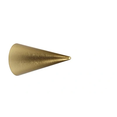 Abbildung von iso design Endstück Spitze in Messing Optik für 20 mm Ø Gardinenstangen Set 2