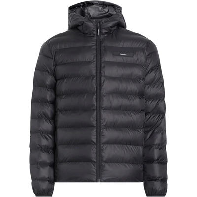 Abbildung von Calvin Klein Hooded Puffer Jacket Winterjacke, Herren, Größe: XXL, Black