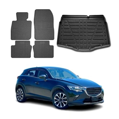 Abbildung von OMAC 4624YPS 484 Fußmattensatz Gummi, TPE (thermoplastischer Elastomer) 5 schwarz MAZDA: CX 3