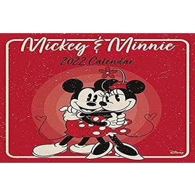 Abbildung von Disney Micky Maus und Minnie Kalender 2022, Monatsplaner, 30 cm x cm, offizieller Merchandise Artikel