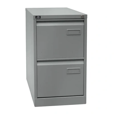 Abbildung von Bisley Light Hängeregistraturschrank, einbahnig, DIN A4, 2 HR Schubladen, 355 Silber, 62.2 x 41.3 71.099999999999994 cm