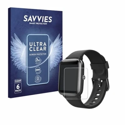 Abbildung von Savvies 6 Stück Schutzfolie für Fitpolo IP68 Displayschutz Folie Ultra Transparent