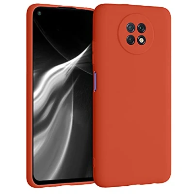Abbildung von kwmobile Hülle kompatibel mit Xiaomi Redmi Note 9T weiches TPU Silikon Case Cover geeignet für kabelloses Laden Mandarin Orange
