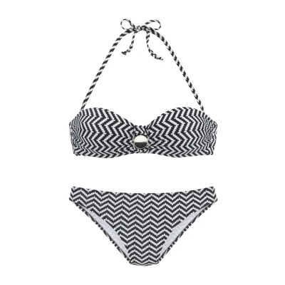 Abbildung von Jette Bandeau SET Bikini, Damen, Größe: 36xD, Schwarz weiß