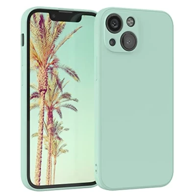 Abbildung von EAZY Case Silikonhülle für iPhone 13 Mini Hülle Silikon Grün weich stoßfeste Handyhülle Schutzhülle mit Kameraschutz Dünn Premium Schutz Cover TPU Phone Bumper in Mint