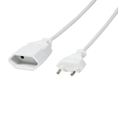 Abbildung von LogiLink CP125 Netzkabel Euro CEE 7/16 Stecker zu Buchse, 1m weiß