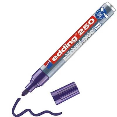 Abbildung von 10 x edding Whiteboardmarker 250 nachfüllbar 1,5 3mm violett
