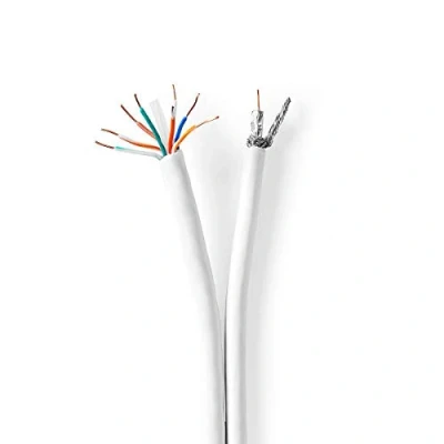 Abbildung von Nedis Koaxial /CAT6 Kombikabel 50,0 m Kupfer PVC Weiss