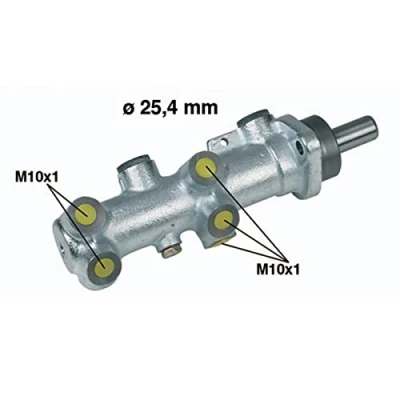 Abbildung von METELLI 05 0239 Hauptbremszylinder 25,40 Gusseisen FIAT: Ducato II Pritsche/Fahrgestell, Kastenwagen, Bus