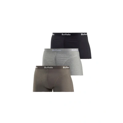 Abbildung von Buffalo Boxerbriefs olivgrün, graumeliert, schwarz, Herren, Größe: XS, Olivgrün/grau/meliert/schwarz
