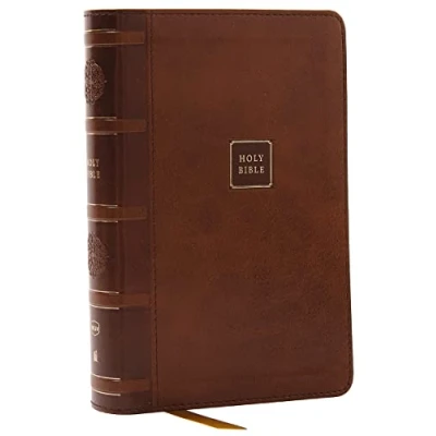 Abbildung von NKJV Compact Paragraph Style Bible w/ 43,000 Cross References, Brown Leathersoft, Red Letter, Comfort Print: Holy Bible, New King James Version: Version