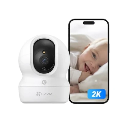 Abbildung von EZVIZ 2K WLAN Überwachungskamera Innen, 360º PTZ Indoor Kamera mit Personenerkennung und verfolgung, Farbige Nachtsicht, Geräuscherkennung, Zwei Wege Audio, Auto Cruser, CP1 Pro