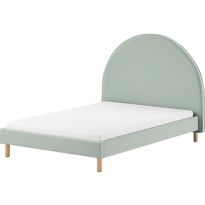 Abbildung von Vipack Polsterbett &quot;MOON&quot;, (Made in Europe), 2 Breiten (90 o. 140 cm), Lattenrost, Bouclé Stoff, wahlw. 4 Farben
