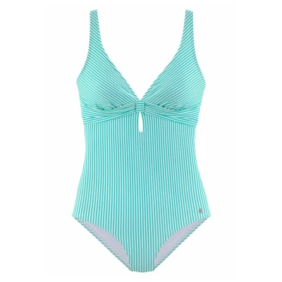 Abbildung von s.Oliver Badeanzug, Damen, Größe: 36xA/B, Mint/weiß
