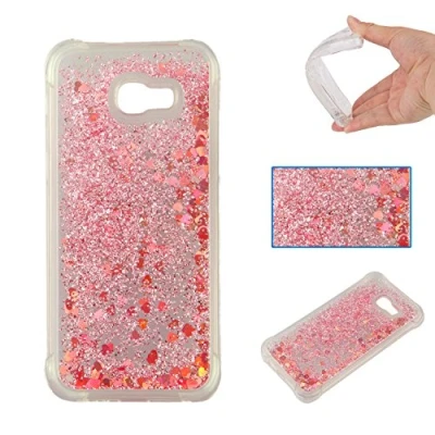 Abbildung von Handyhülle Galaxy A5 2017 Glitzer Flüssig, 3D Flüssig Bewegende Treibsand Fließend Flüssigkeit Quicksand Transparent Stoßfest Silikon Schutzhülle Bumper Case Hülle für Samsung