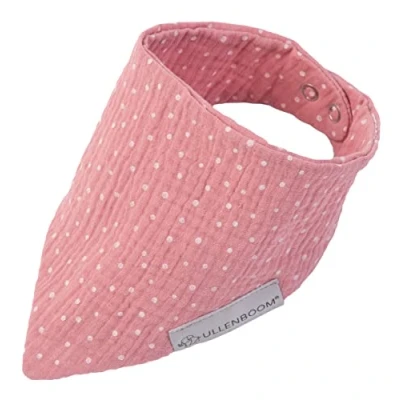 Abbildung von ULLENBOOM ® Dreieckstuch Baby, Musselin Tuch in Rosa (Made EU) Ideal als Halstuch und Baby Lätzchen, 100% OEKO TEX Baumwolle schadstoffgeprüft, Größenverstellbar, Für Jungen Mädchen