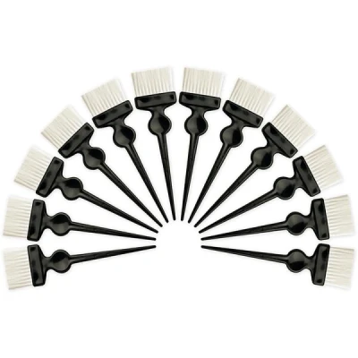 Abbildung von Termix Soft White Fiber schwarz gro&szlig; F&auml;rbepinsel 12er Pack