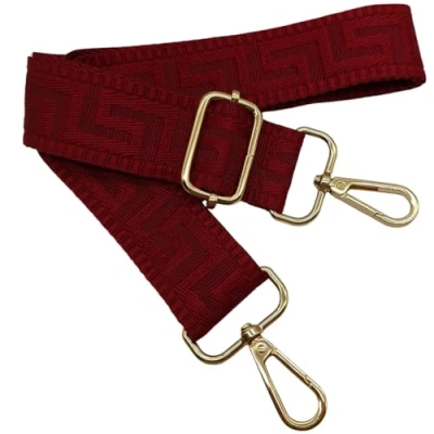 Abbildung von Verstellbarer Schultergurt für Taschen Dunkelrot, Taschengurte zum Wechseln, Taschengurt Breit mit Karabiner Gold, 80 130 cm Tragegurt Tasche Damen Schulterriemen, Handtasche, 3.8cm, 1304