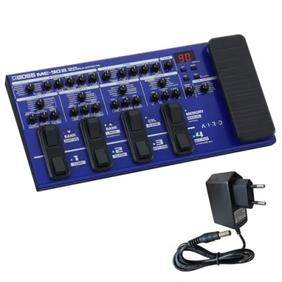 Abbildung von Boss ME 90B Multi Effektgerät für Bass + keepdrum Netzteil