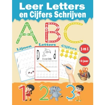 Abbildung von Leer Letters en Cijfers Schrijven: leren tekenen Lijnen Cijfers. Hoofdletters kleine letters. cursief schrijven. +3 jaar. voor de kleuterschool lagere school!