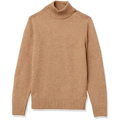 Abbildung von Amazon Essentials Herren Soft Touch Rollkragenpullover mit Langen Ärmeln, Kamelbraun, L