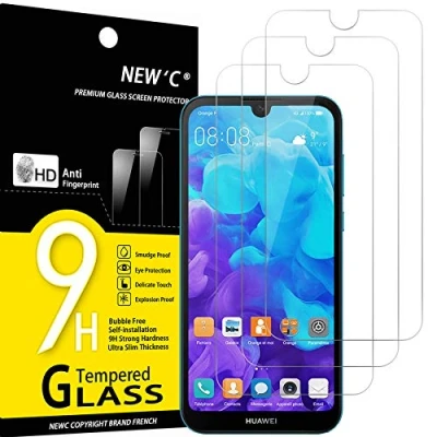 Abbildung von NEW&#039;C 2 Stück, Panzer Schutz Glas für Huawei Y5 (2019), Frei von Kratzern, 9H Härte, HD Displayschutzfolie, 0.33mm Ultra klar, Ultrabeständig