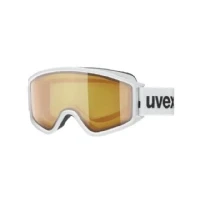 Abbildung von uvex g.gl 3000 LGL Skibrille für Damen und Herren beschlagfrei vergrößertes, beschlagfreies Sichtfeld white matt/lasergold lite blue one size