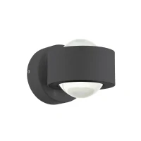 Abbildung von Eglo 96049 Wandleuchte Ono 2 in anthrazit und klar 2X2,5W L:9 H:8cm
